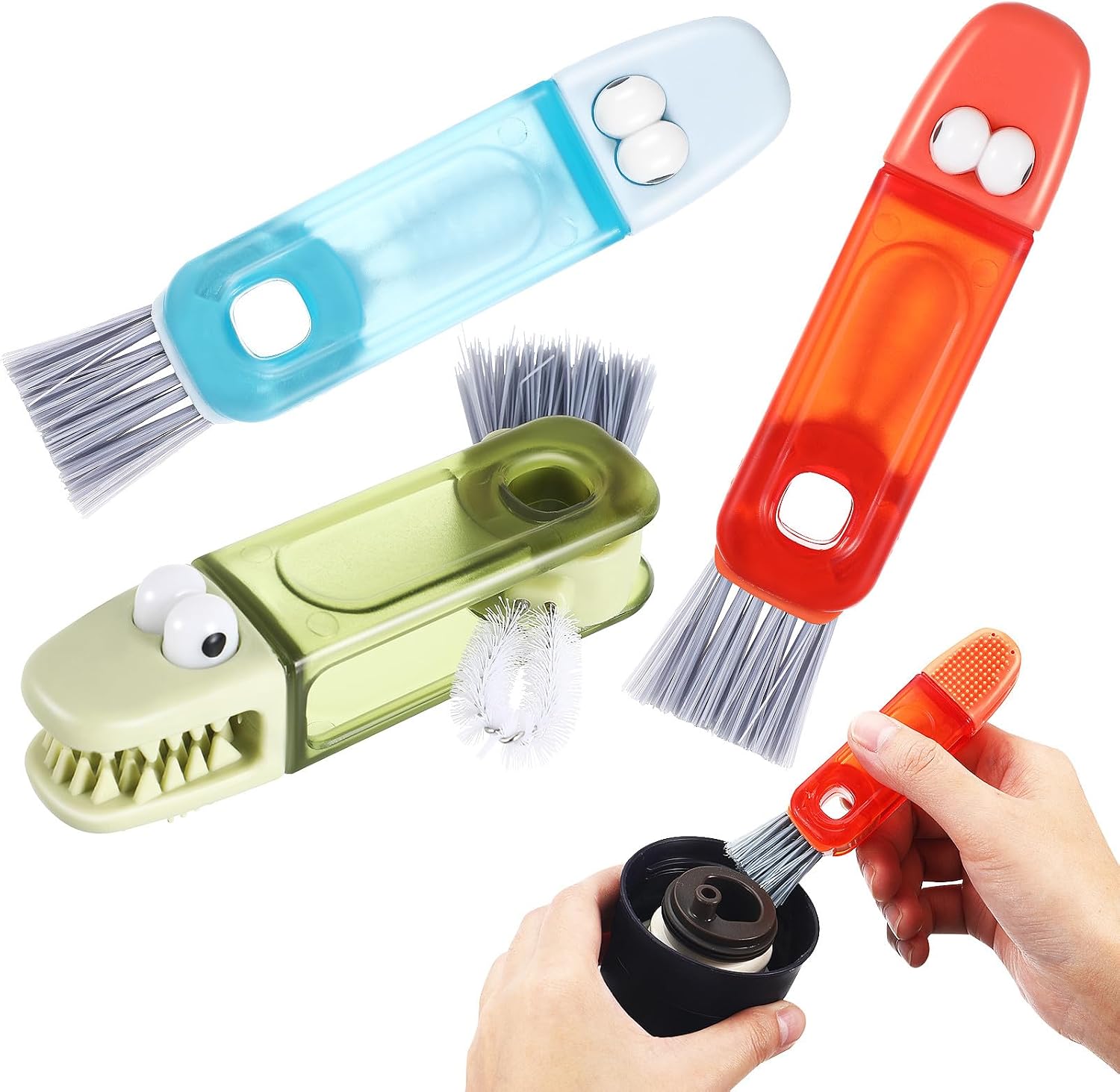 Set Mit 3 Flaschenverschlussbürsten, Mini-multifunktionsbürsten Zur Gründlichen Reinigung Von Ecken Und Ritzen Für Flaschen Und Wasserkocher Zu Hause