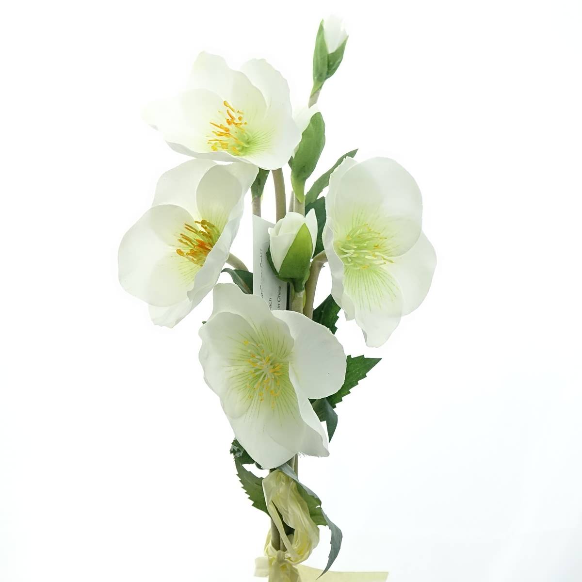 Christrosenarrangement 4 Blüten Mit Schleife - Kunstblumen