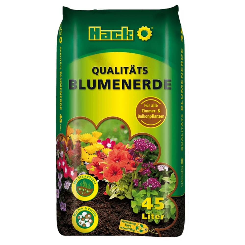 Hack Qualitäts Blumenerde 45 L Hochmoortorf Universell