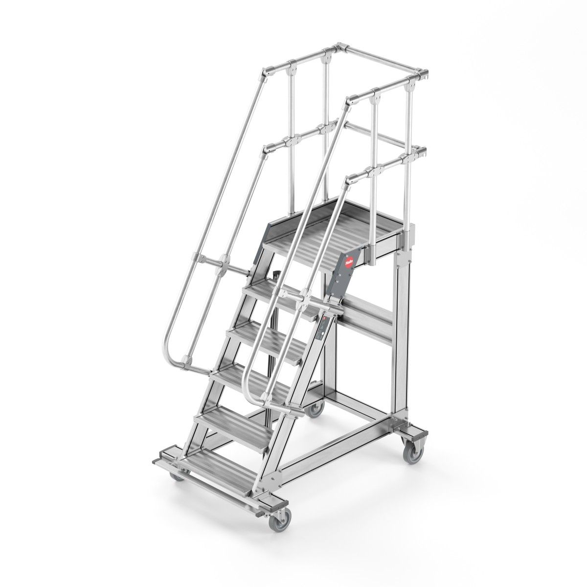 Hailo Fahrbare Plattformtreppe Neigung 45° Stufenbreite 1000mm 6 Stufen