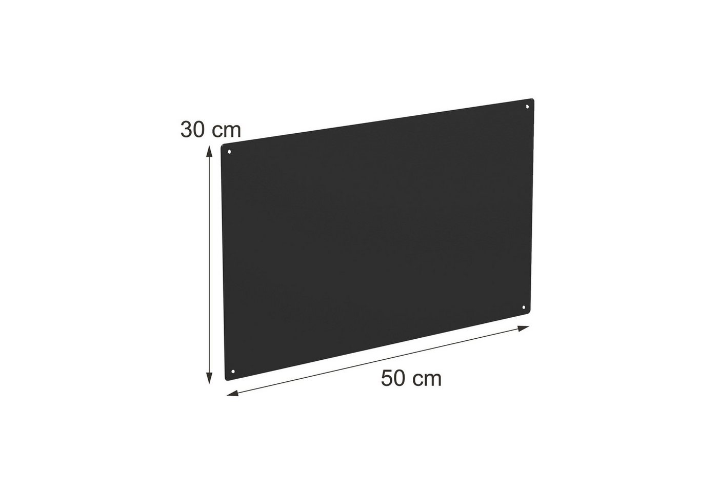 Relaxdays Magnettafel, Kreidetafel Beschreibbar, Magnetwand Inkl. 3 Stifte, 50x30, Memoboard Büro, Küche, Stahl, Schwarz Bild 2