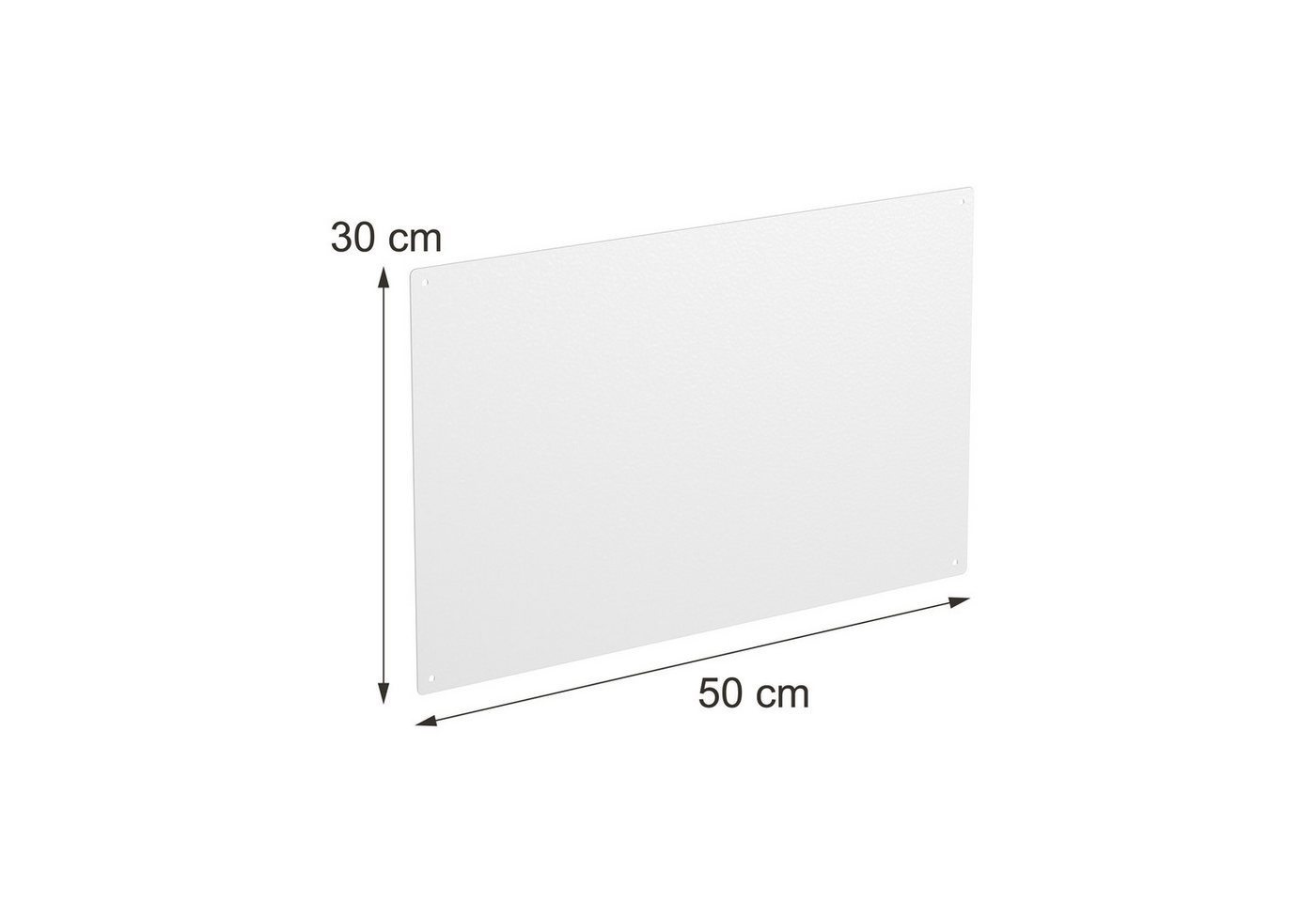 Relaxdays Magnettafel, Kreidetafel Beschreibbar, Magnetwand Inkl. 3 Stifte, 50x30, Memoboard Büro, Küche, Stahl, Weiß Bild 5