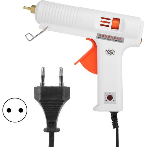 Heißklebepistole, 150 W, Ac 100–240 V, Einstellbare Konstanttemperatur, Weiße Hl-f Diy-heißklebepistole Mit Schneller Aufheizgeschwindigkeit (eu-stecker)