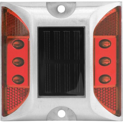 Die Solarbetriebene Led-bodenmarkierung Beleuchtet Wasserdicht Das Ende Von Straßen, Autobahnen Und Einfahrten Im Außenbereich. Lampred