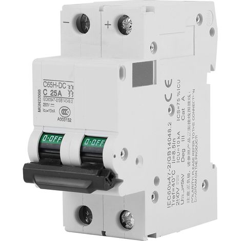 Miniatur-gleichstrom-niederspannungs-2p-250v-leistungsschalter Für Solarpanel-netzsysteme (25a)