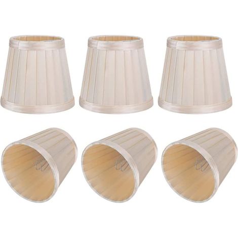 6-teiliges Set Aus Robustem, Modernem Und Schlichtem Kronleuchter-pendellampenschirm Mit Stoffbezug Für Wandleuchten Im Wohnbereich