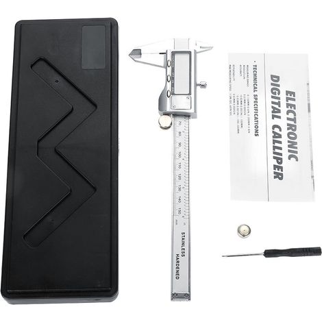 Digitaler Lcd-messschieber, 0–150 Mm, Hochpräziser Metallmessschieber, 15,2 Cm/150 Mm, Elektronisches Metallmessgerät Zur Tiefenmessung Innen Und Außen, Stufenmikrometer