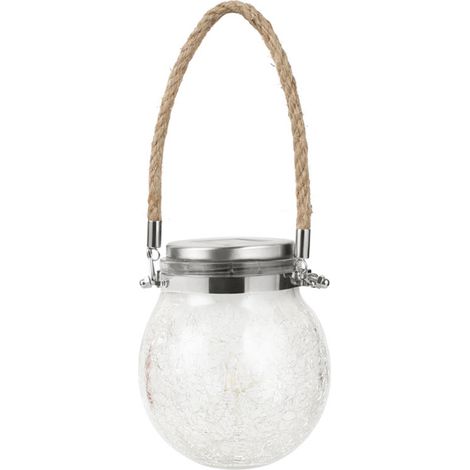 Hängende Solarlampe, Crackle-glas-optik, Verdickt, Mit Intelligentem Sensor, Wasserdicht, Hängende Solarlaterne Für Den Gartenweg