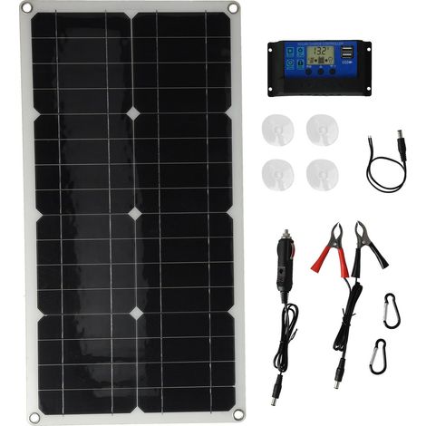 25-w-monokristallin-solarpanel-set Mit Batterieladegerät Und 30-a-regler