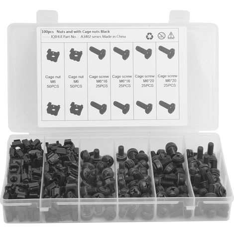 M6-käfigmutterschraubensatz Aus Kohlenstoffstahl Für Rack-chassis-controller-schränke