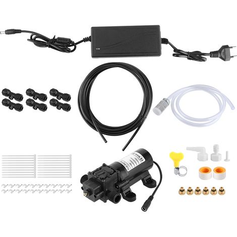 Elektrisches Niederdruck-sprühsystem Mit 6 Düsen Für Garten Und Gewächshaus, 6 M, Eu-stecker 110–240 V