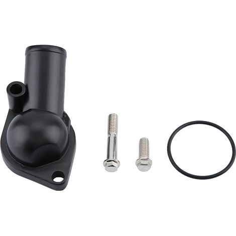 Thermostatgehäuse Für Chevrolet 305. Cnc-gefrästes Motorgehäuse Aus Aluminiumlegierung, Schwarz, 15° Wassertemperatur, Passend Für Small Block Und Big Block 265, 283, 305 Und 327.