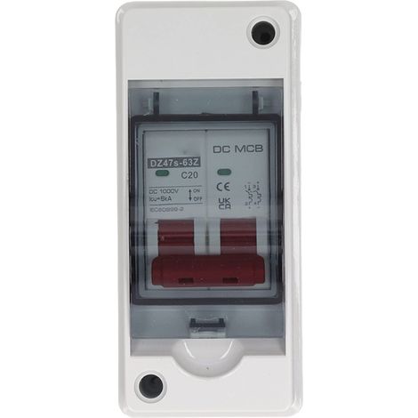 2-poliger Dc-miniatur-leistungsschalter, 1000 V, 20 A, Ip65 Wasserdichter Trennschalter Für Solar-pv-systeme