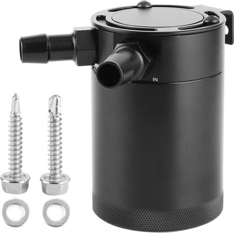 300-ml-ölauffangkanister Aus Aluminiumlegierung Mit Zwei Anschlüssen Und Prallblech, Universelles Zubehör