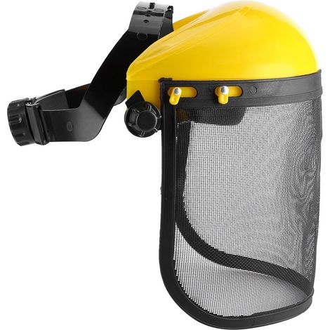 Schutzhelm, Sicherheitshelm Mit Vollnetzvisier Für Den Forstschutz Von Forstmaschinen Mit Freischneidern