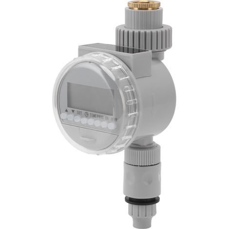 Bewässerungsuhr, Wassersteuerung, Automatische Tropfbewässerungsuhr Für G1/2- Und G3/4-gewindearmaturen, Garten, Topfpflanzen, Grau