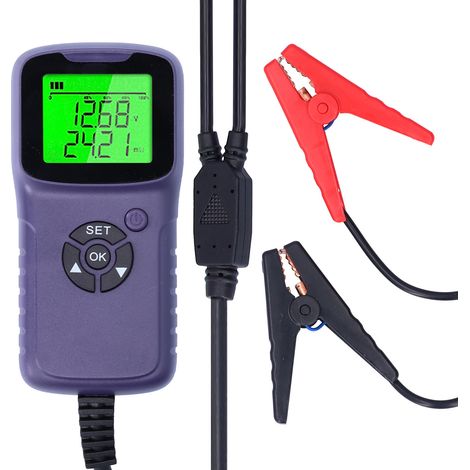 A300 Digitaler Autobatterietester Lcd-batterietestanalysator Autotest-diagnosegerät Violett