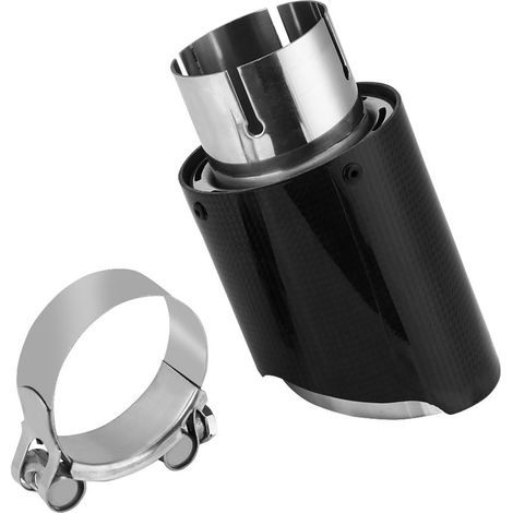 Auspuffendrohr Aus Kohlefaser Für Pkw Und Suv, Einlassdurchmesser 63 Mm, Auslassdurchmesser 89 Mm, Glänzend