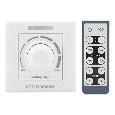 Led-lichtdimmer, Einstellbarer Led-lichtdimmer, Helligkeitsdimmer + Infrarot-fernbedienung, Led-dimmer Mit Verzögerter Abschaltfunktion (220 V)