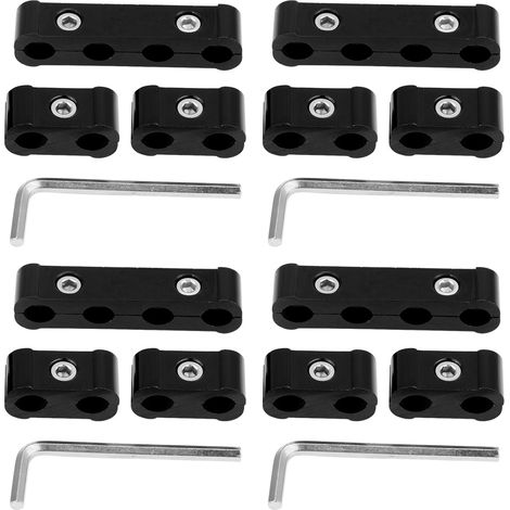 12 Stück Zündkerzenkabel-trennstücke Aus Aluminiumlegierung, 8 Mm, 9 Mm, 10 Mm, Motorkabel-teiler (schwarz)