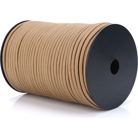 550 Reflektierendes Paracord-fallschirmleinen, 9-strängiger Kern, 100 M (khaki)