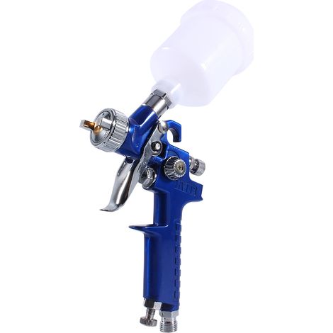 Blue Hvlp Mini-niederdruck-farbspritzpistole Mit Schwerkraftzufuhr, 0,8-mm-düse, 100 Ml
