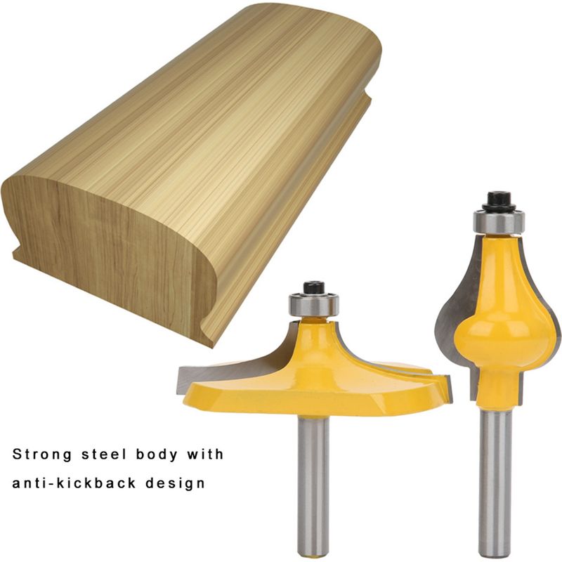 Set Mit 2 Leimfräsern Für Die Holzbearbeitung, Nutfräser Für Oberfräsen, 8 Mm Schaft