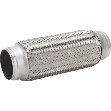2x8,0 Zoll (ca. 20,3 Cm) Geflochtener, Flexibler Auspuffschlauch Für Autos, Faltenbalg, Edelstahl-partikelfilter, Reparatur/ersatz