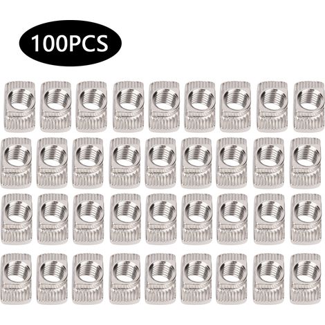 100 Stück Europäische Standard-t-muttern 45t-m8 Mit Gewinde Für Aluminiumprofile