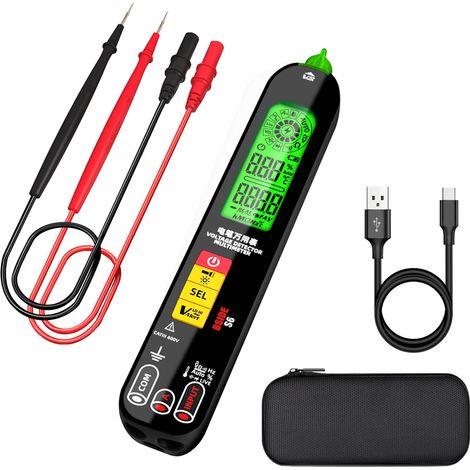 S6 Trms Stiftmultimeter Mit 3 Anzeigen, Usb-anschluss Und Eingebautem Akku