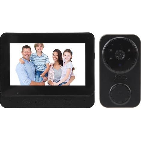 Video-türsprechanlage, 1080p-smart-video-türklingel, Dingdong Kabellose Wlan-smart-nachtsicht-türklingel Mit Innenmonitor, Nachtsicht