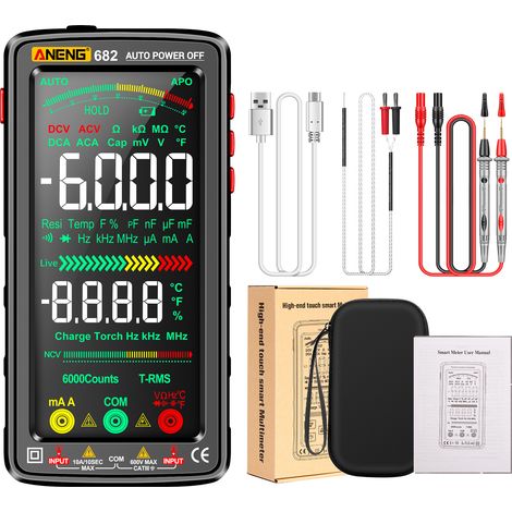 682 Trms Multimeter Mit 5"-va-display, Schwarz, Batterie Nicht Im Lieferumfang Enthalten