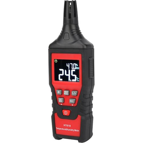 Hochpräzises Digitales Temperatur- Und Feuchtigkeitsmessgerät, Tragbar, Mit Zwei Lcd-displays, Ht618