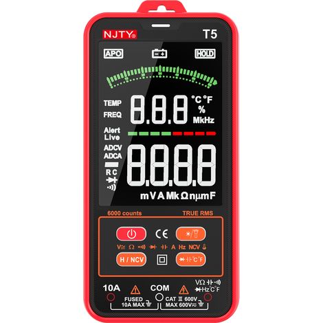 Kompaktes T5 Trms Multimeter Mit Großem Display, Batterielos