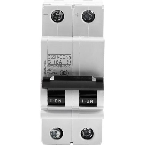 250v Dc 2p Miniatur-niederspannungs-leistungsschalter, Solarbetrieben, 16a / 32a / 63a (63a)