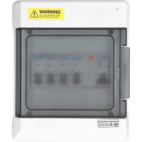4-facher Mini-fehlerstromschutzschalter, Fehlerstromschutz, 63 A 30 Ma Fi-schutzschalter-sicherungskasten + 4 Leitungsschutzschalter (6 A + 2 X 16 A + 32 A) Au 230 V