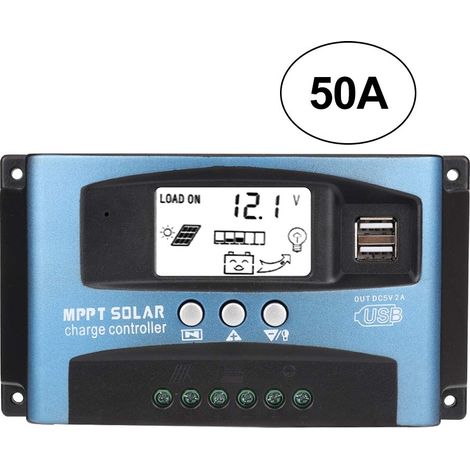 Mppt 40/50/60/100a Solar-laderegler, 12v 24v Usb Solarpanel-batterieregler, Intelligenter Batterieregler Mit Lcd-bildschirm (50a)