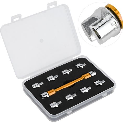 Motorrad-speichenschlüssel-set, Cnc-dirtbike-speichenschlüssel-kit, Motorradzubehör 5.0 6.8 Länge 93mm/3.7in Für Die Meisten Motorräder (b (gold))