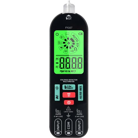 Fy167 Intelligenter Spannungsprüfer Mit Schwarzem Lcd-bildschirm