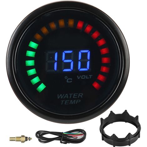 Digitales Led-kfz-wassertemperaturmessgerät Mit 52-mm-sensor, 20–150 °c, Für 12-v-kfz-anlagen