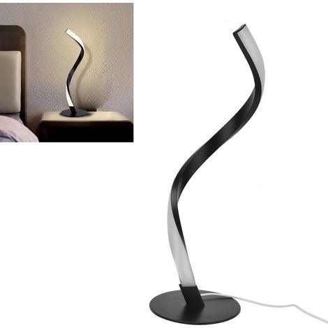 Dimmbare Led-spiral-nachttischlampe, Tischlampe, Metall-tischlampe 3000k, Moderne Led-lampe, Leselampe, Für Schlafzimmer, Büro, Wohnzimmer