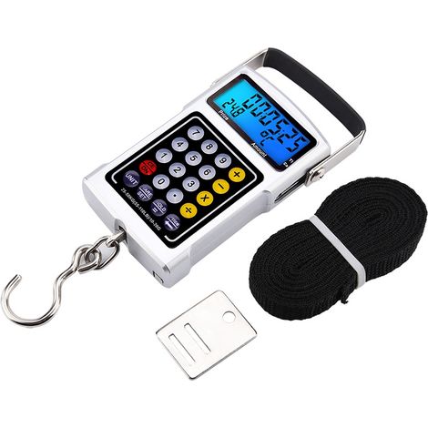 Elektronische Hakenwaage Bis 50 Kg, 7-in-1 Digitale Hängegepäckwaage