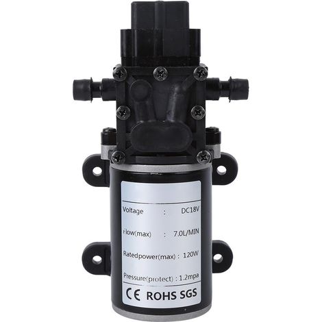 Intelligente Hochdruck-membranpumpe, 12 V Dc, 120 W, 7 L/min, 10 Mm Gerader Wasserauslass, 18-v-motor