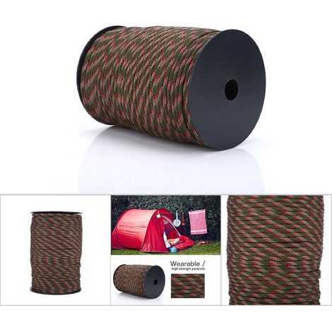 550 Reflektierendes Paracord-fallschirmleinen, 9-strängiger Kern, 100 M (waldtarnung)