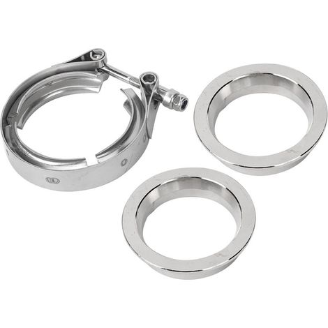 Edelstahl-v-schlauchschelle Mit Flansch Für Kfz-auspuffrohre (2,5 Zoll - 63 Mm)