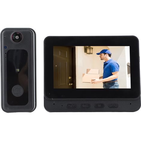 Gistuch – 1080p Hd Wlan-video-türklingel – 170°-weitwinkelkamera – Zwei-wege-audio – Nachtsicht Bis Zu 10 M – Abs