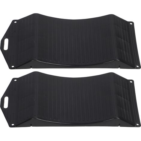 Zweiteilige, Robuste Reifenschonrampen, Hohe Tragfähigkeit, Rutschfest, Für Pkw, Lkw, Suv, Wohnmobil, Anhänger, Camper, 18p: 44,4 X 19,5 X 3,5 Cm