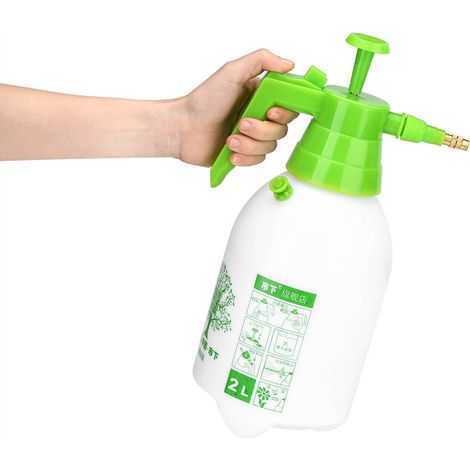 Universelles 2-liter-handsprühgerät Mit Verstellbarem Strahl Für Wasser Und Unkrautvernichtungsmittel, Gartensprüher, Weiß Und Grün