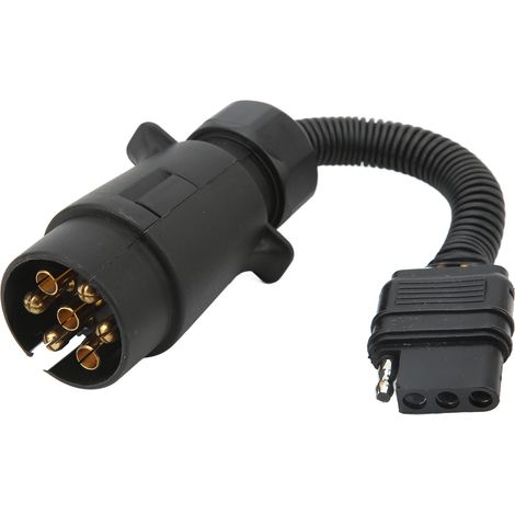 Anhänger-kabeladapter, 7-poliger Runder Eu-stecker Auf 4-poligen Flachen Us-stecker, Abs-messing-anhängerverdrahtungsstecker Für Wohnmobilbeleuchtung