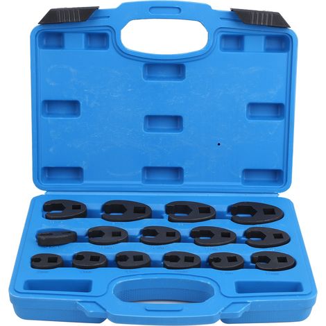 15-teiliger Gabelschlüsselsatz, 3/8" Und 1/2" Offener Kopf, Brechstange, 8–24 Mm, Chrom-molybdän-stahl